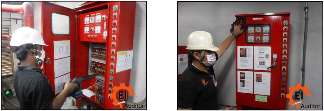 ทำความสะอาดตู้ควบคุม engine fire pump